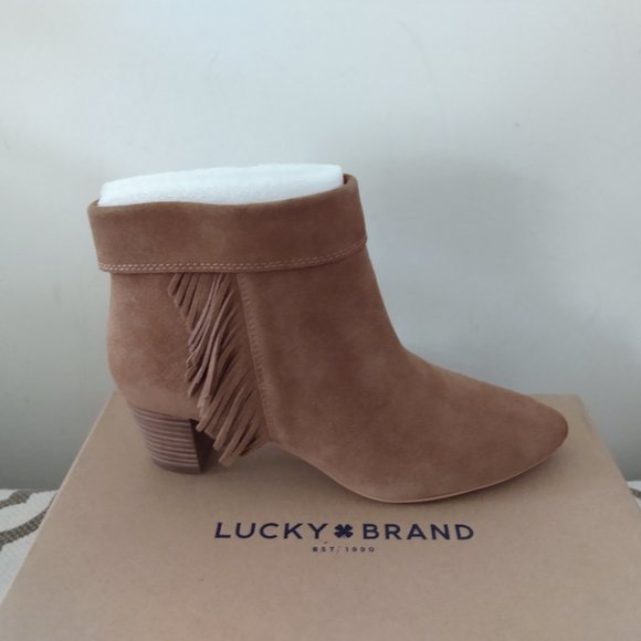 Lucky Brand Zakina Suede Ankle Boot - Picture 3 of 8